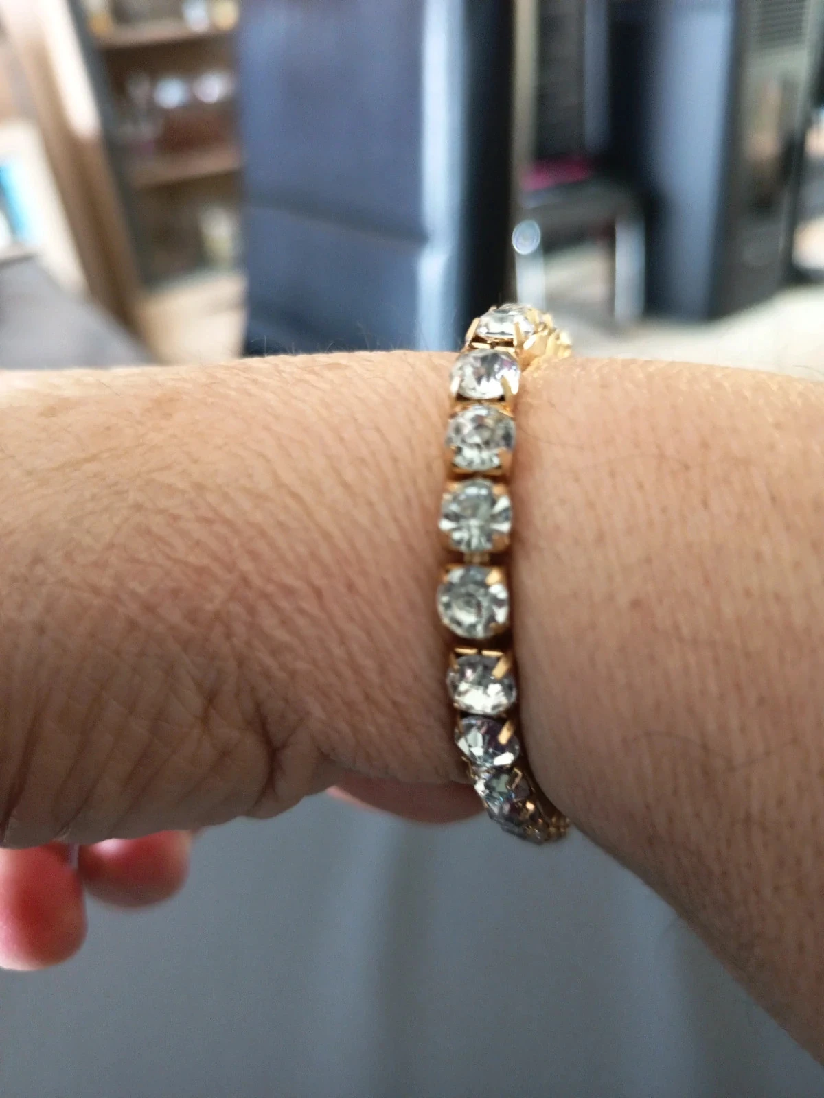 Bracelet strass élastique